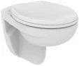 Ideal Standard Astor hangtoilet PACK Rimless (hangtoilet + zitting met softclose) zonder spoelrand - wit - B370xD525 mm