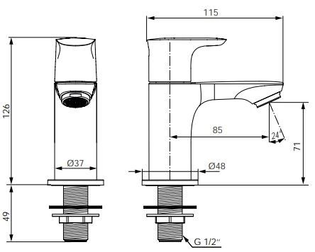 Ideal Standard Connect Air koudwaterkraan 1/2 - Chroom