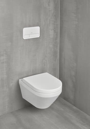 Villeroy & Boch Architectura hangtoilet PACK TwistFlush (hangtoilet + zitting met softclose) 370 x 530 mm - zonder spoelrand - wit - verborgen bevestiging