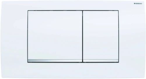 Geberit Twinline 30 bedieningsplaat - wit - kunststof - 2 druktoetsen