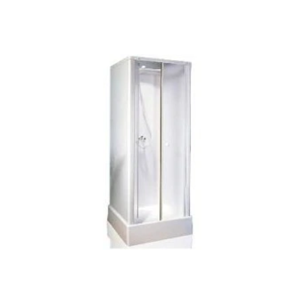 Easylux CA13 vrijstaande douchecabine acryl 815 x 815 x 2020 mm - wit - inclusief douchemengkraan, doucheset en aansluitset