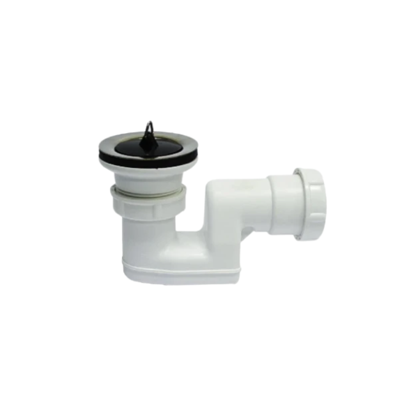 Viega Universal PP douchesifon met afvoerplug 6/4 x 70 mm - 40 mm - wit kunststof - met stop