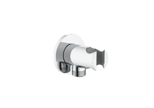 Easylux Vivo muuraansluitbocht met douchehouder 1/2 - chroom