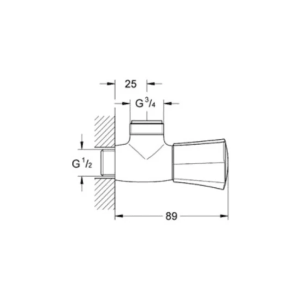 Grohe Costa L douchemengkraan 1/2 - chroom - zonder garnituur