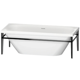 Duravit Xviu vrijstaand bad acryl 1800 x 800 mm - wit / zwart mat