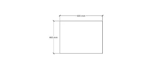Easylux Klaire top - HPL wastafelblad 600 x 460 x 18 mm - zonder uitsparing - Suave