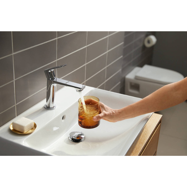 Hansgrohe Rebris E 110 wastafelmengkraan Coolstart zonder lediging - chroom
