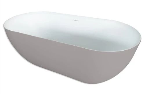 Easylux Obi vrijstaand bad 1700 x 780 mm - wit mat / cement - incl afvoer