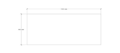Easylux Klaire top - HPL wastafelblad 1100 x 460 x 18 mm - zonder uitsparing - Suave