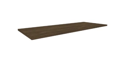Easylux Klaire top - HPL wastafelblad 1200 x 460 x 18 mm - zonder uitsparing - walnut