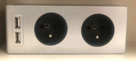 Easylux Kivu Combibox met 2 stopkontacten IP44