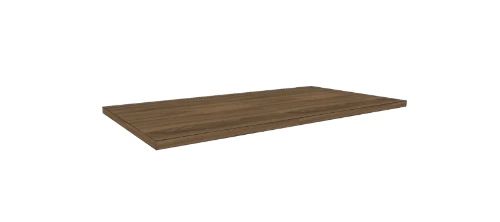 Easylux Klaire top - HPL wastafelblad 800 x 460 x 18 mm - zonder uitsparing - walnut