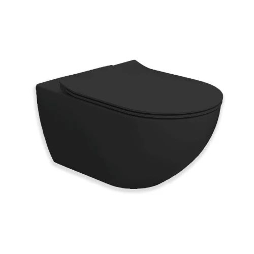 Easylux Obi hangtoilet Cycloneflush zonder spoelrand 550 x 355 x 340 mm - zwart mat