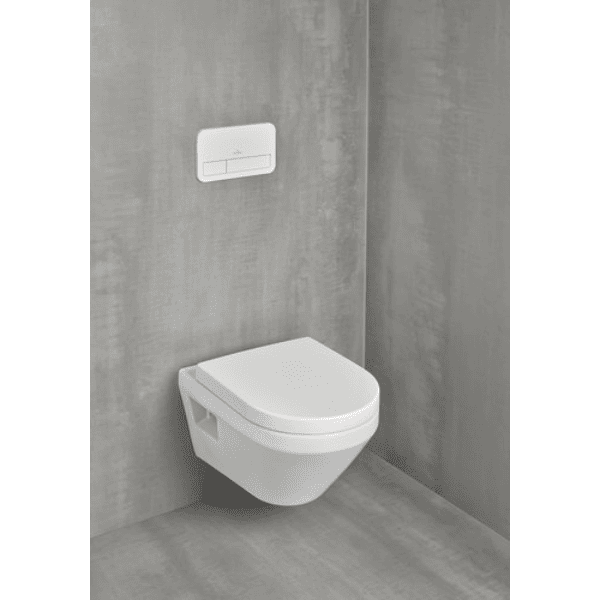 Villeroy & Boch Architectura hangtoilet PACK TwistFlush (hangtoilet + zitting met softclose) 370 x 530 mm - zonder spoelrand - wit