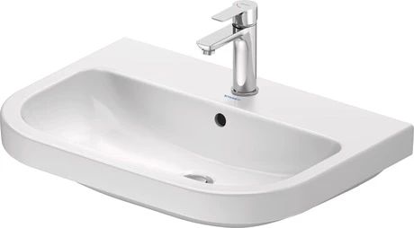 Duravit D-Code wastafel 650 x 460 mm - met overloop - met kraangat - wit