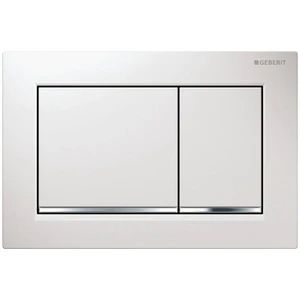 Geberit Omega 30 bedieningsplaat voor spoeling met 2 hoeveelheden - wit duotoets kunststof wit/glansverchroomd/wit