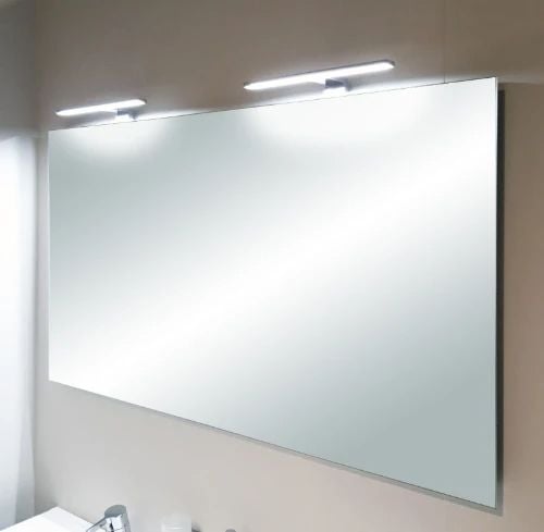 Easylux Universal spiegelpaneel 1200 x 600 mm - aluminium kader - zonder verlichting met schakelaar