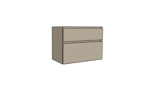 Easylux Klaire 65 - wastafelonderkast met 2 laden 900 x 435 x 650 mm - uitsparing rechts - soft