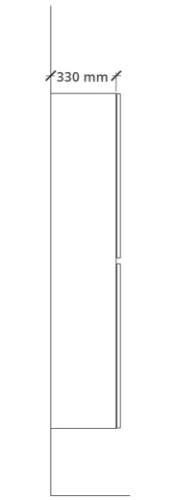 Easylux Klaire kolomkast met 2 deuren omkeerbaar 350 x 350 x 1690 - wit