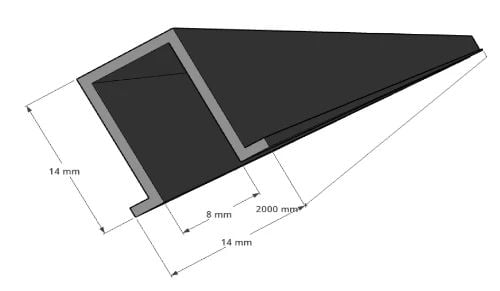 Easylux Open Wall profiel en stabilisatiestang - chroom