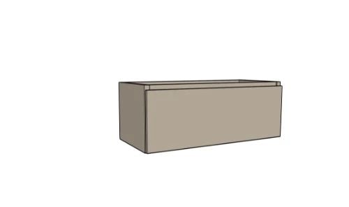 Easylux Klaire 39 - wastafelonderkast met 1 lade 1000 x 435 x 390 mm - soft