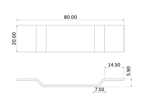 Easylux Mood bad shelf 800 x 200 mm - comforstone - wit mat