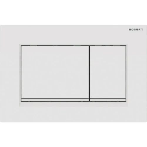 Geberit Sigma 30 bedieningsplaat - wit/wit mat - 2 druktoetsen