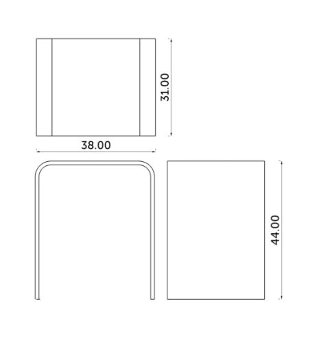 Easylux Mood douchekruk 380 x 310 x 440 mm - comforstone - wit mat
