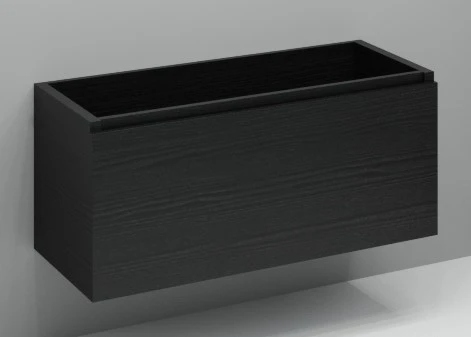 Easylux Kivu wastafelonderkast met 1 lade greeploos 1200 x 475 x 520 mm - raven oak