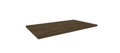 Easylux Klaire top - HPL wastafelblad 700 x 460 x 18 mm - zonder uitsparing - walnut