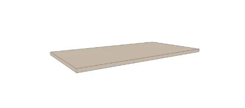 Easylux Klaire top - HPL wastafelblad 800 x 460 x 18 mm - zonder uitsparing - soft