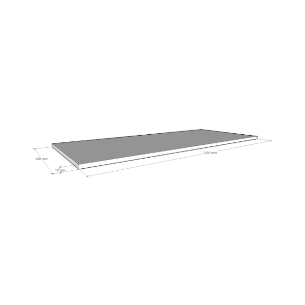 Easylux Kivu wastafelblad Melamine 1200 x 500 x 18 mm - smoked oak