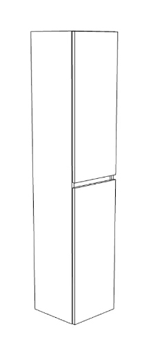 Easylux Klaire kolomkast met 2 deuren omkeerbaar 350 x 350 x 1690 - wit