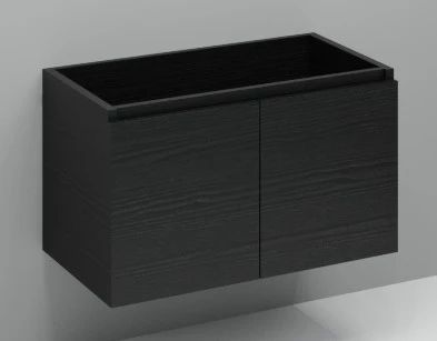 Easylux Kivu wastafelonderkast met 2 deuren greeploos 900 x 475 x 520 mm - raven oak