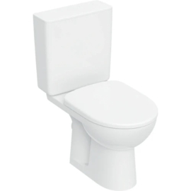 Geberit Selnova PACK staand toilet 355 x 665 mm - rimfree (staande toilet H + spoelreservoir AP128 + toiletzitting Softclose) zonder spoelrand - wit