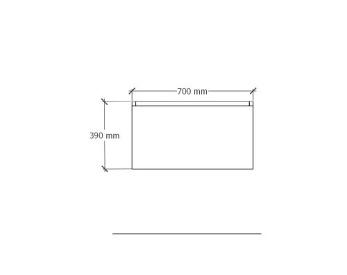 Easylux Klaire 39 - wastafelonderkast met 1 lade 700 x 435 x 390 mm - wit
