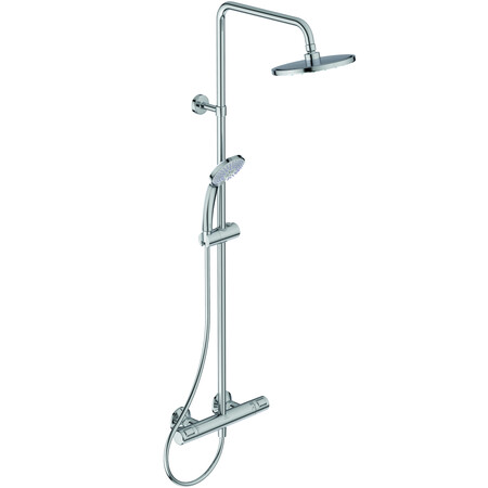 Ideal Standard Ceratherm T25 douchesysteem met Idealrain handdouche en ronde regendouche 200 mm - chroom