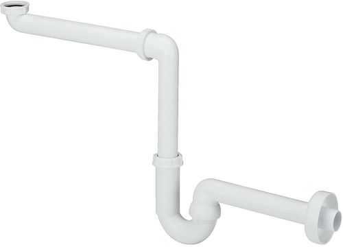 Viega Universal PP enkele buissifon 5/4 x 32 mm - wit - ruimtebesparend
