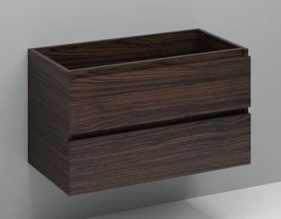 Easylux Kivu wastafelonderkast met 2 lades greeploos 900 x 475 x 520 mm - lungo - centrale uitsnijding