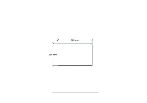 Easylux Klaire 39 - wastafelonderkast met 1 lade 600 x 435 x 390 mm - wit