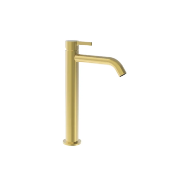 Easylux Vivo wastafelmengkraan verhoogd met coldstart - zonder lediging - Brushed Gold PVD