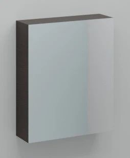 Easylux Kivu spiegelkast zonder verlichting met 1 deur rechts 600 x 720 x 160 mm - raven oak - exclusief combibox