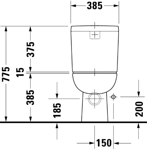Staand Toilet Duravit D-Code Uitgang vario Back to Wall