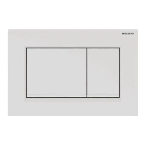 Geberit Sigma 30 bedieningsplaat - wit mat - kunststof - 2 druktoetsen