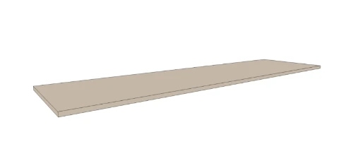 Easylux Klaire top - HPL wastafelblad 1700 x 460 x 18 mm - zonder uitsparing - soft