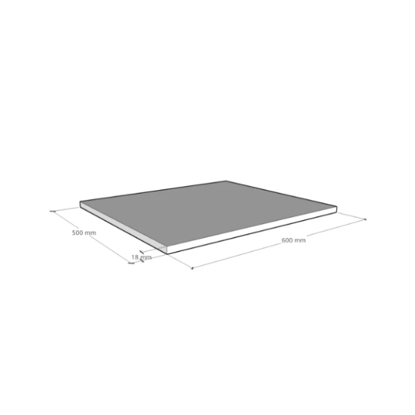 Easylux Kivu wastafelblad Melamine 600 x 500 x 18 mm - smoked oak
