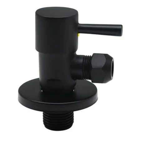 Easylux Piccolo hoekstopkraan 1/2 x 10 mm - zwart mat