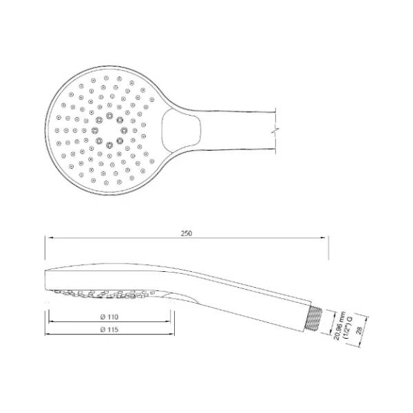 Easylux Push handdouche - chroom