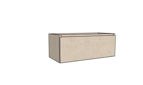 Easylux Klaire 39 - wastafelonderkast met 1 lade 1000 x 435 x 390 mm - linnen