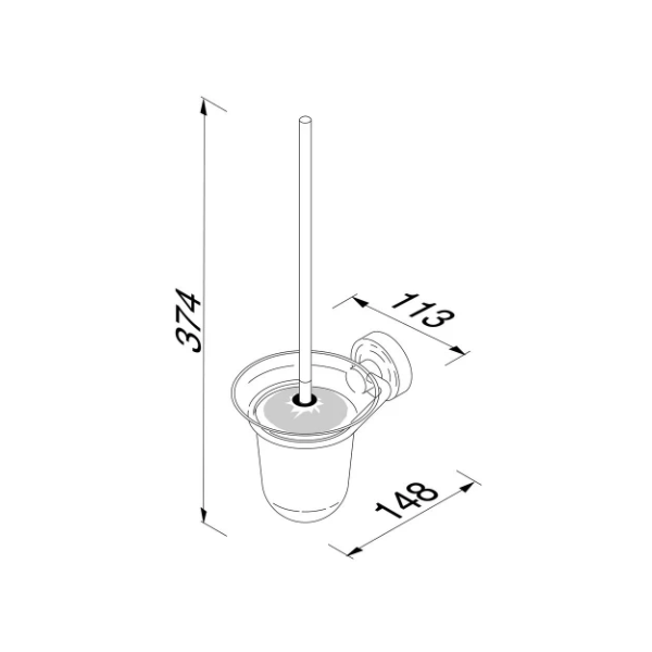 Geesa Luna toiletborstelgarnituur - chroom